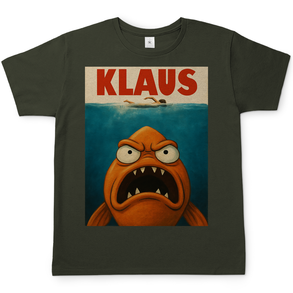 Klaus der Weiße Hai American Dad Mashup - Herren T-Shirt Urban Khaki
