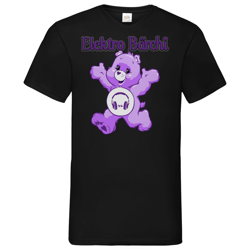Elektro Bärchi - Glücksbärchi - Herren V-Neck Shirt Black