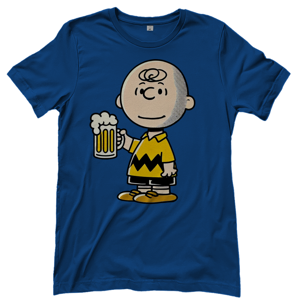 Charly Brown mit Bier - Die Peanuts - Damenshirt Royal Blue