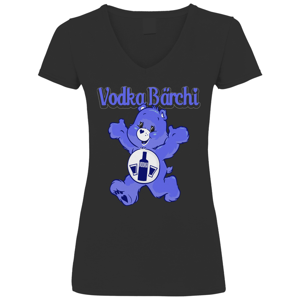 Vodka Bärchi - Glücksbärchi - V-Neck Damenshirt