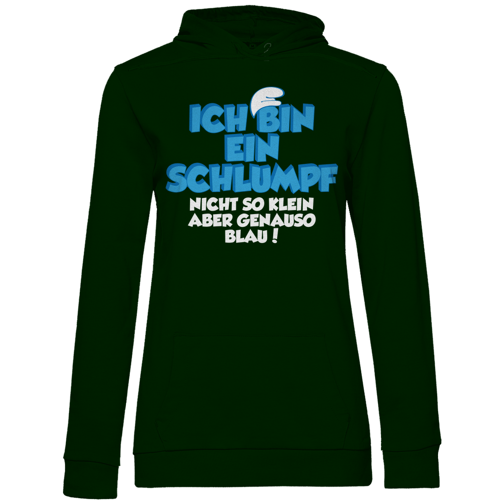 Ich bin ein Schlumpf nicht so klein aber genauso blau - Damen Hoodie