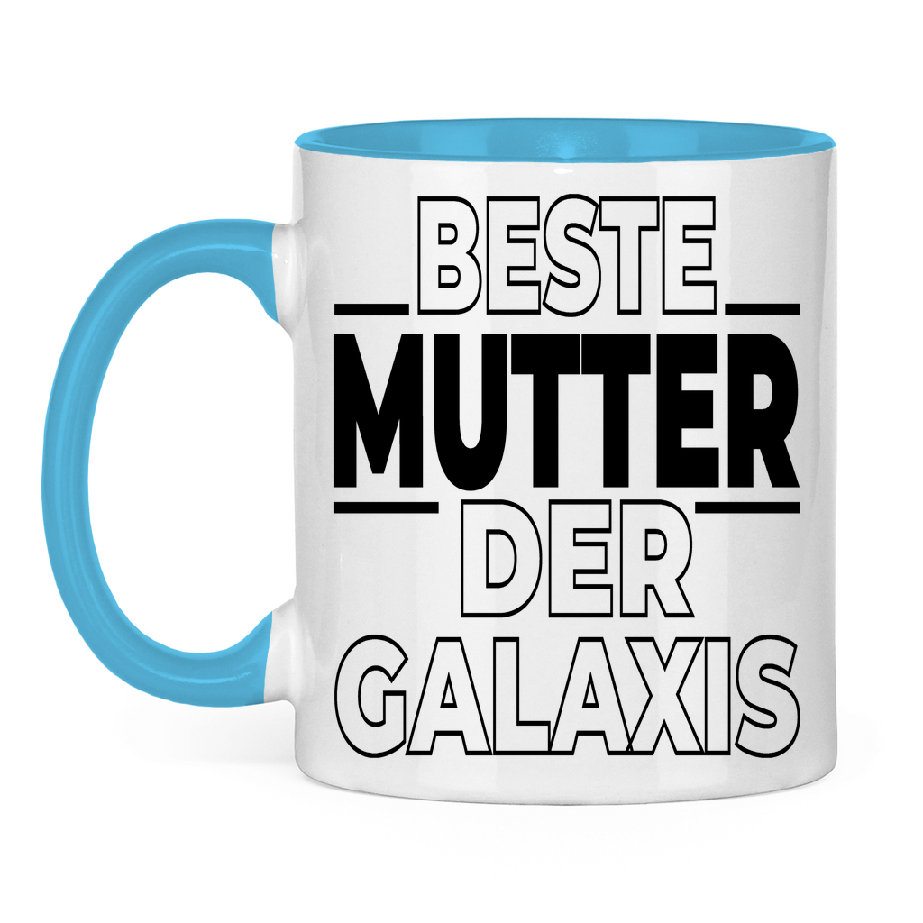 Beste Mutter der Galaxis - Tasse zweifarbig Light Blue
