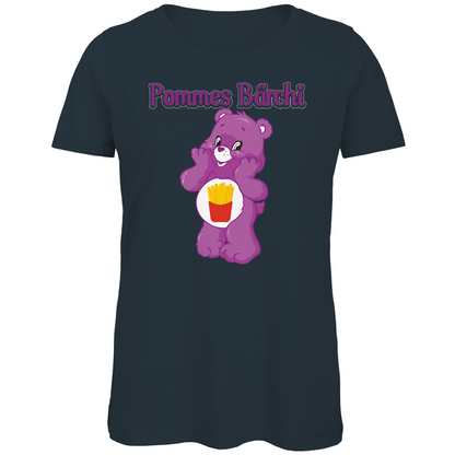 Pommes Bärchi - Glücksbärchi - Damen Premium Bio T-Shirt Dark Grey