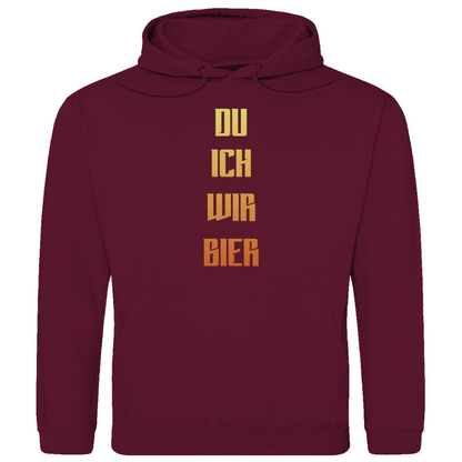 Strammsein Du Ich Wir Bier - Herren Hoodie