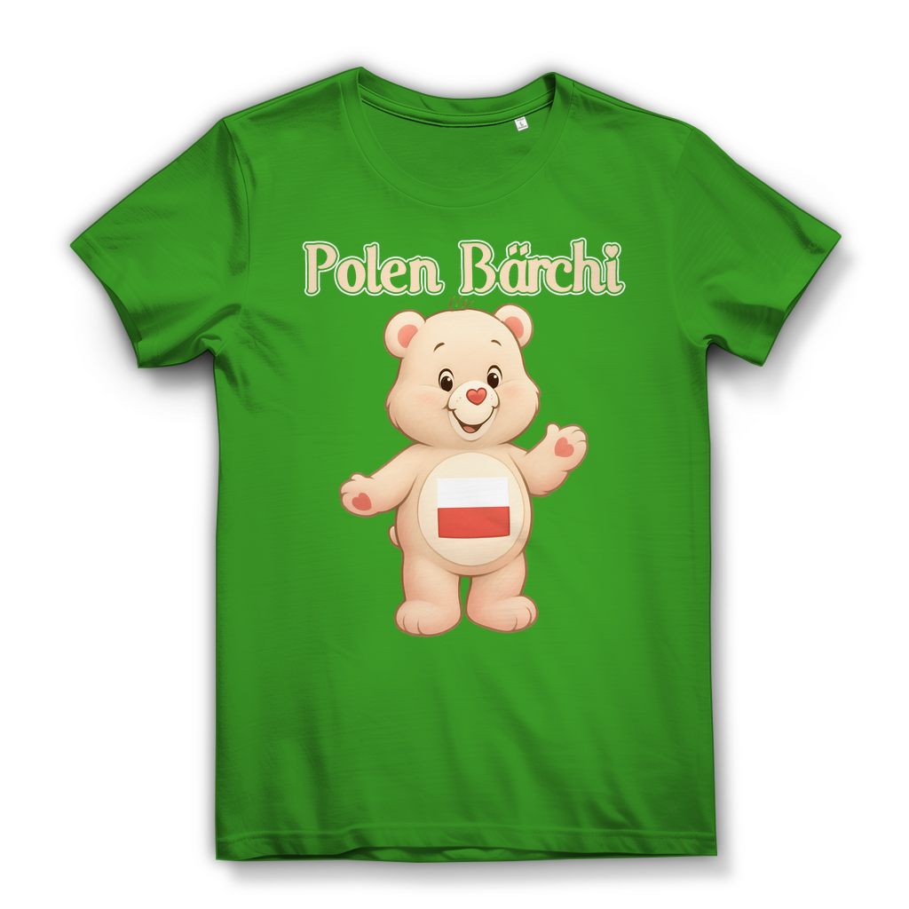 Polen Bärchi - Glücksbärchi - Damen Premium Bio T-Shirt Real Green