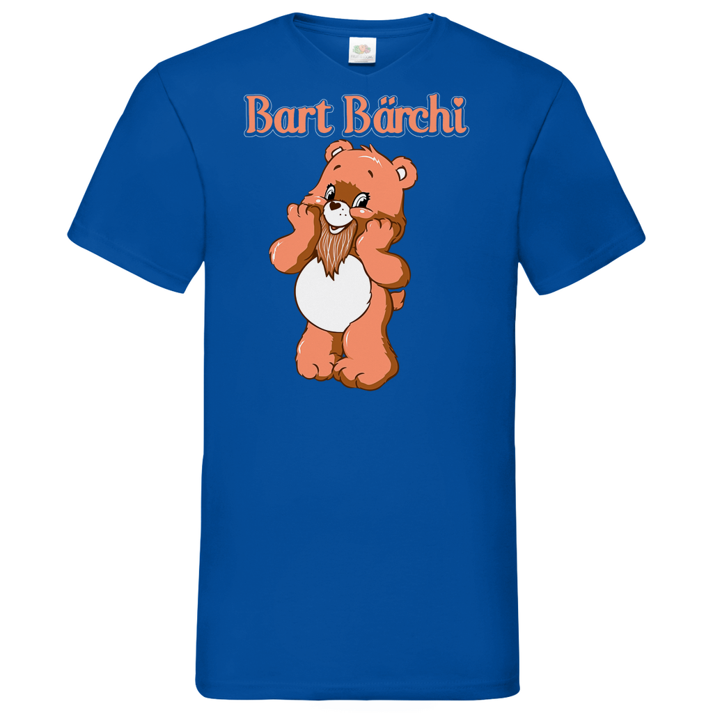 Bart Bärchi - Glücksbärchi - Herren V-Neck Shirt Royal Blue