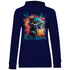 We´re All Mad Here Grinsekatze - Damen Hoodie Navy Blue