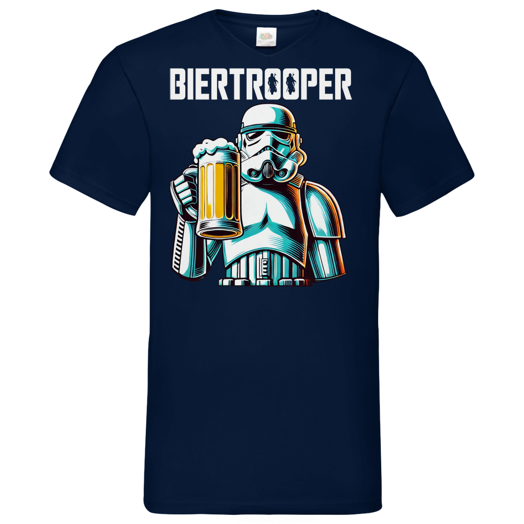 Biertrooper - Star Wars Stormtrooper - Herren V-Neck Shirt Navy