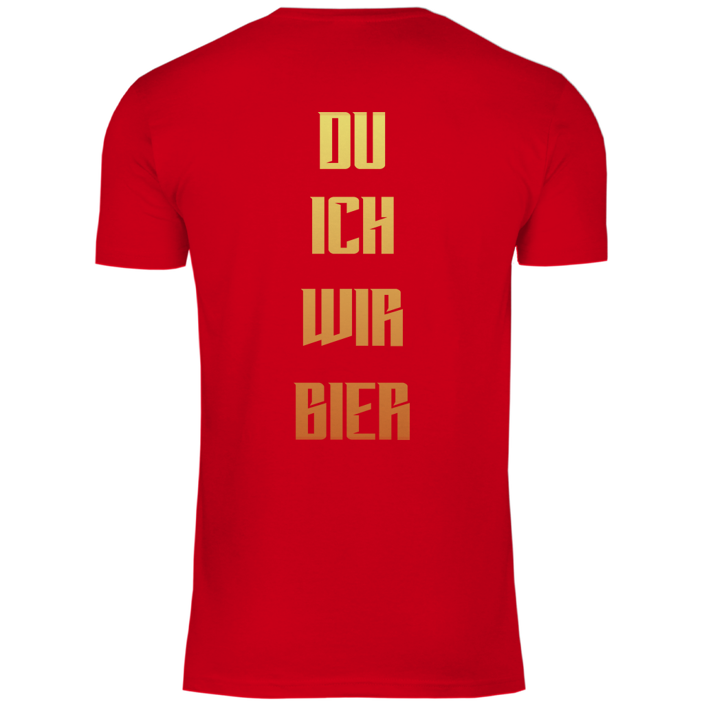 Strammsein Du Ich Wir Bier - Herren Shirt