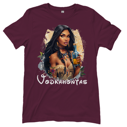 Vodkahontas Retro - Damenshirt Burgundy