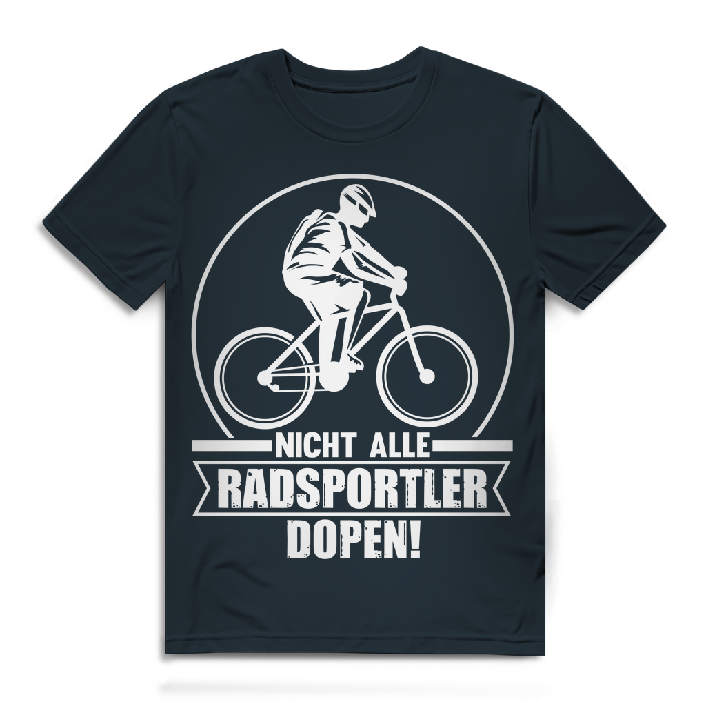 Lustiges Herren Bio T-Shirt Nicht alle Radsportler dopen MTB Rennrad Fun Spruch