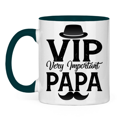 VIP very important Papa - Tasse zweifarbig Petrol