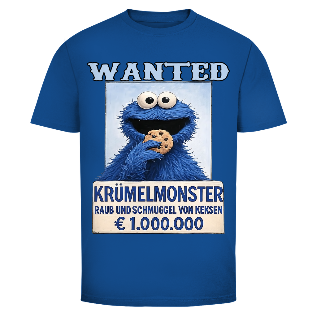 Wanted Krümelmonster Raub und Schmuggel von Keksen - Herren T-Shirt
