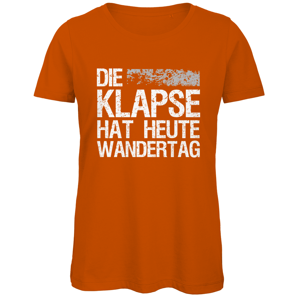 Die Klapse hat heute Wandertag - Damen Premium Bio T-Shirt Urban Orange