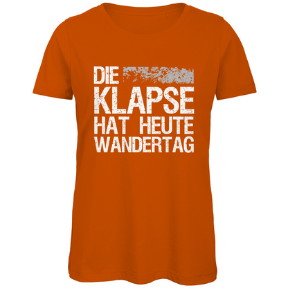 Die Klapse hat heute Wandertag - Damen Premium Bio T-Shirt Urban Orange