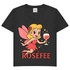 Damen V-Neck T-Shirt ROSÉFEE – Rosé Wein Fee Motiv mit femininer V-Ausschnitt Black
