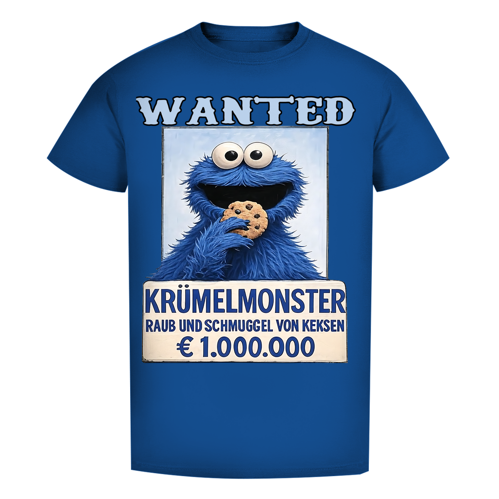 Wanted Krümelmonster Raub und Schmuggel von Keksen - Herren Premium Bio T-Shirt Royal Blue