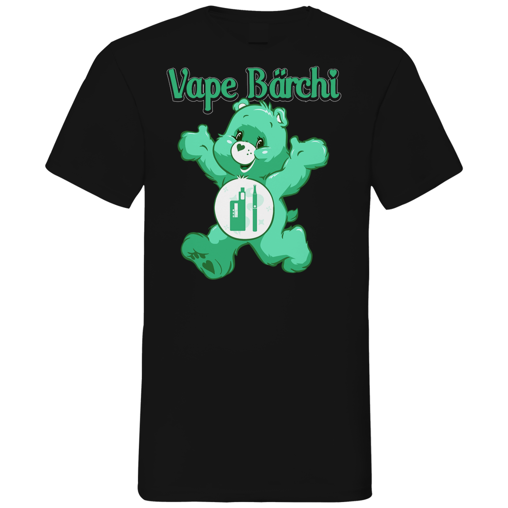 Vape Bärchi - Glücksbärchi - Herren V-Neck Shirt Black