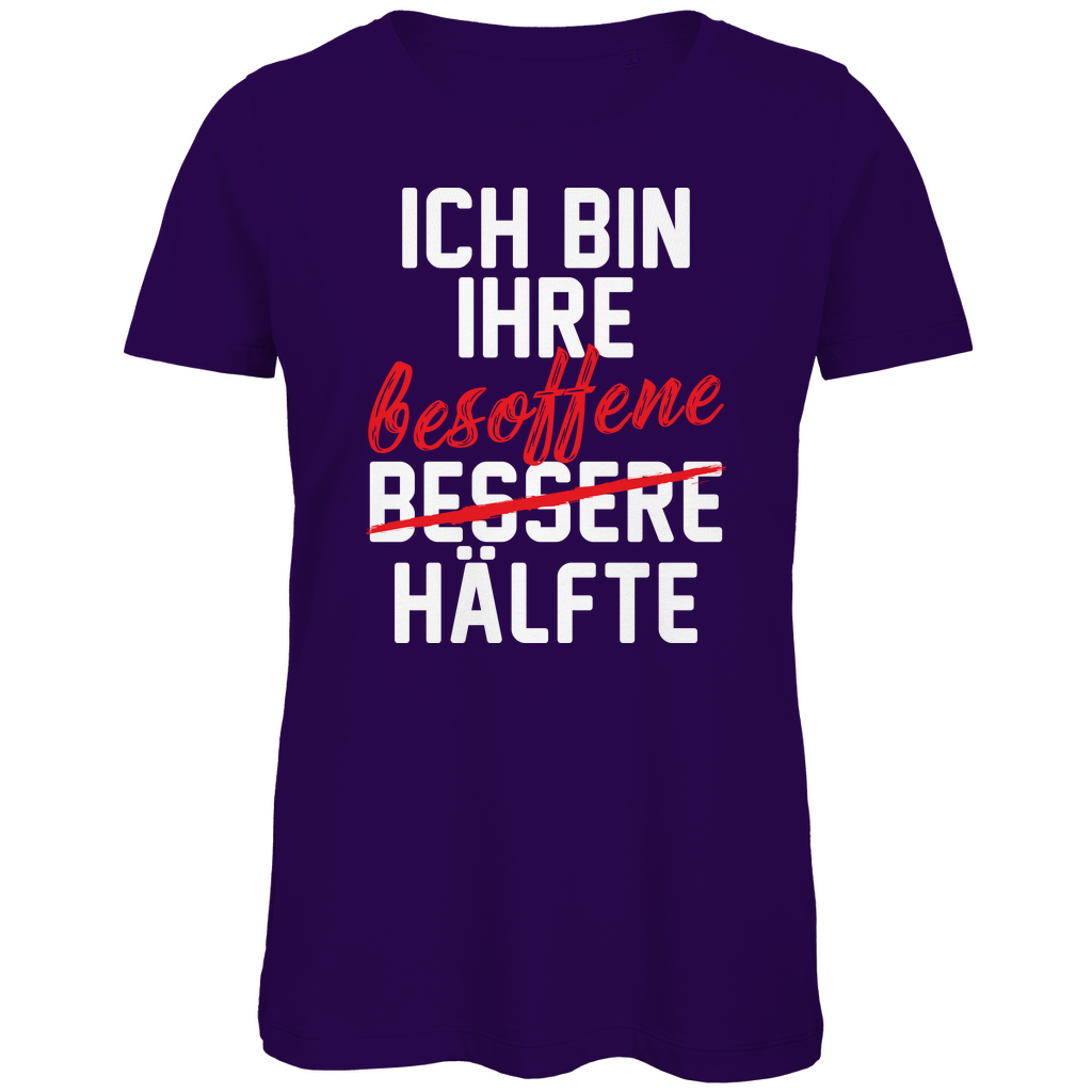 Ich bin ihre besoffene Hälfte - Damen Premium Bio T-Shirt Urban Purple