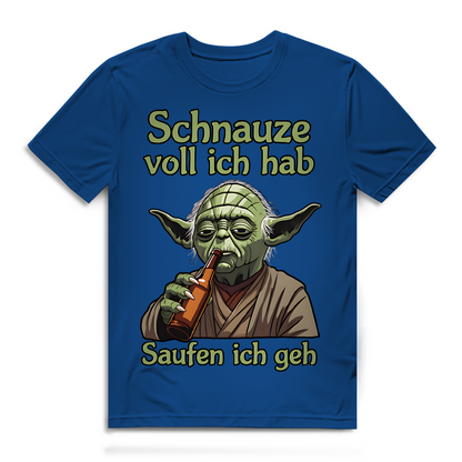 Herren Premium Bio T-Shirt Yoda Schnauze Voll Ich Hab Saufen Ich Geh Royal Blue