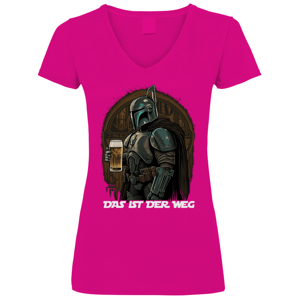 Das ist der Weg - Mandalorian Bier - V-Neck Damenshirt