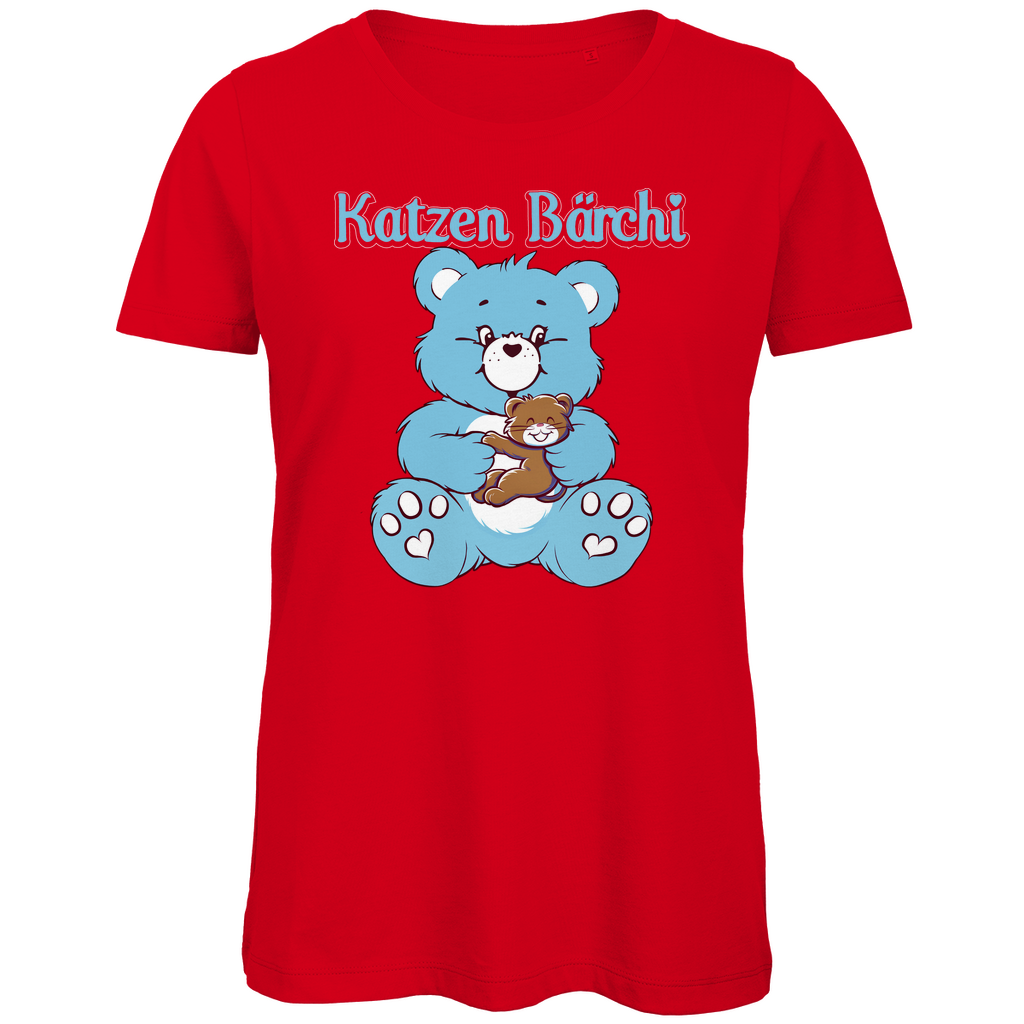Katzen Bärchi - Glücksbärchi - Damen Premium Bio T-Shirt Red