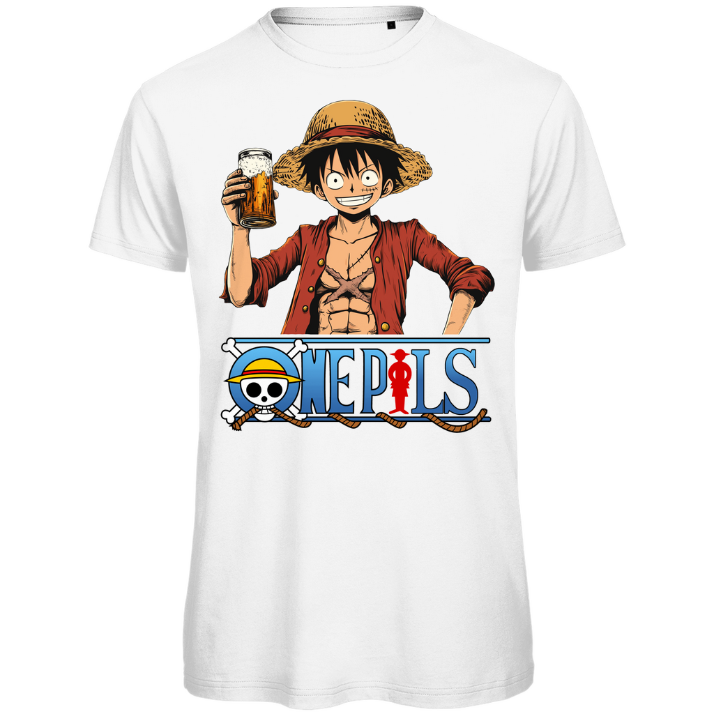 One Pils - One Piece Ruffy - Herren Premium Bio T-Shirt White