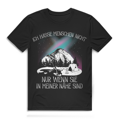 Sarkastisches Outdoor Shirt Männer – Ich hasse Menschen nicht nur Nähe nervt