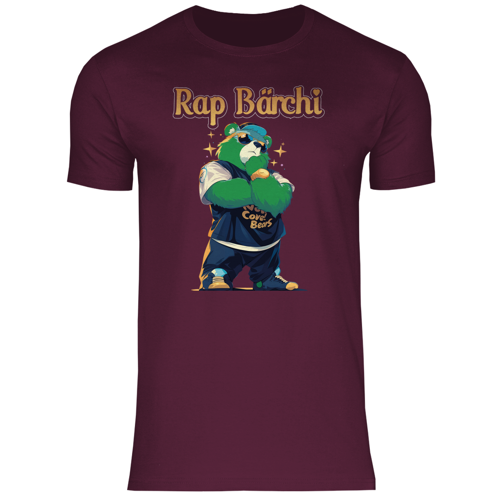 Rap Bärchi - Glücksbärchi - Herren Shirt Burgundy