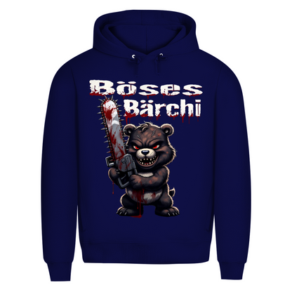 Böses Bärchi Kettensäge Herren Premium Bio Hoodie Navy Blue