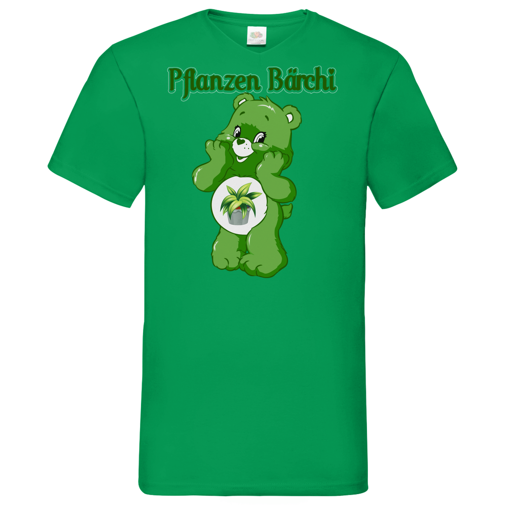 Pflanzen Bärchi - Glücksbärchi - Herren V-Neck Shirt