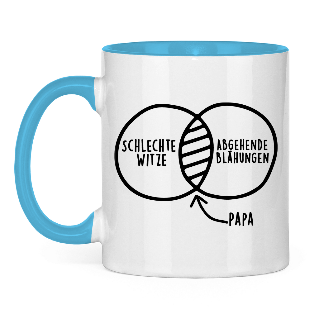 Papa schlechte Witze abgehende Blähungen - Tasse zweifarbig Light Blue