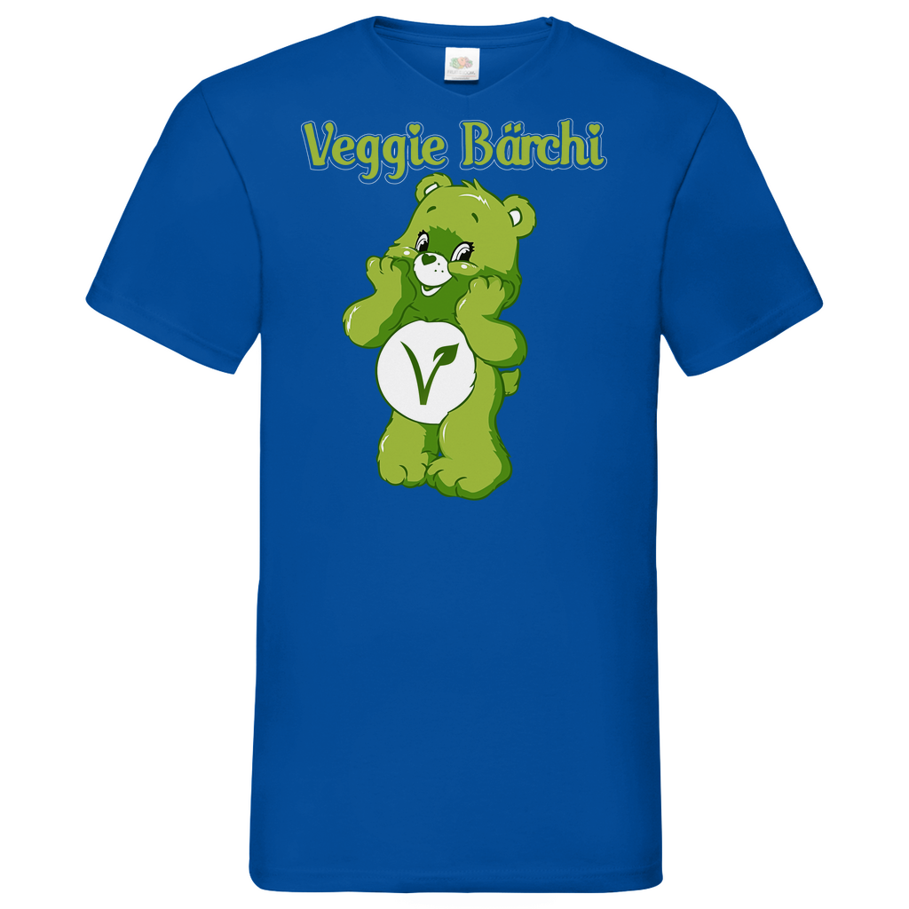 Veggie Bärchi - Glücksbärchi - Herren V-Neck Shirt Royal Blue