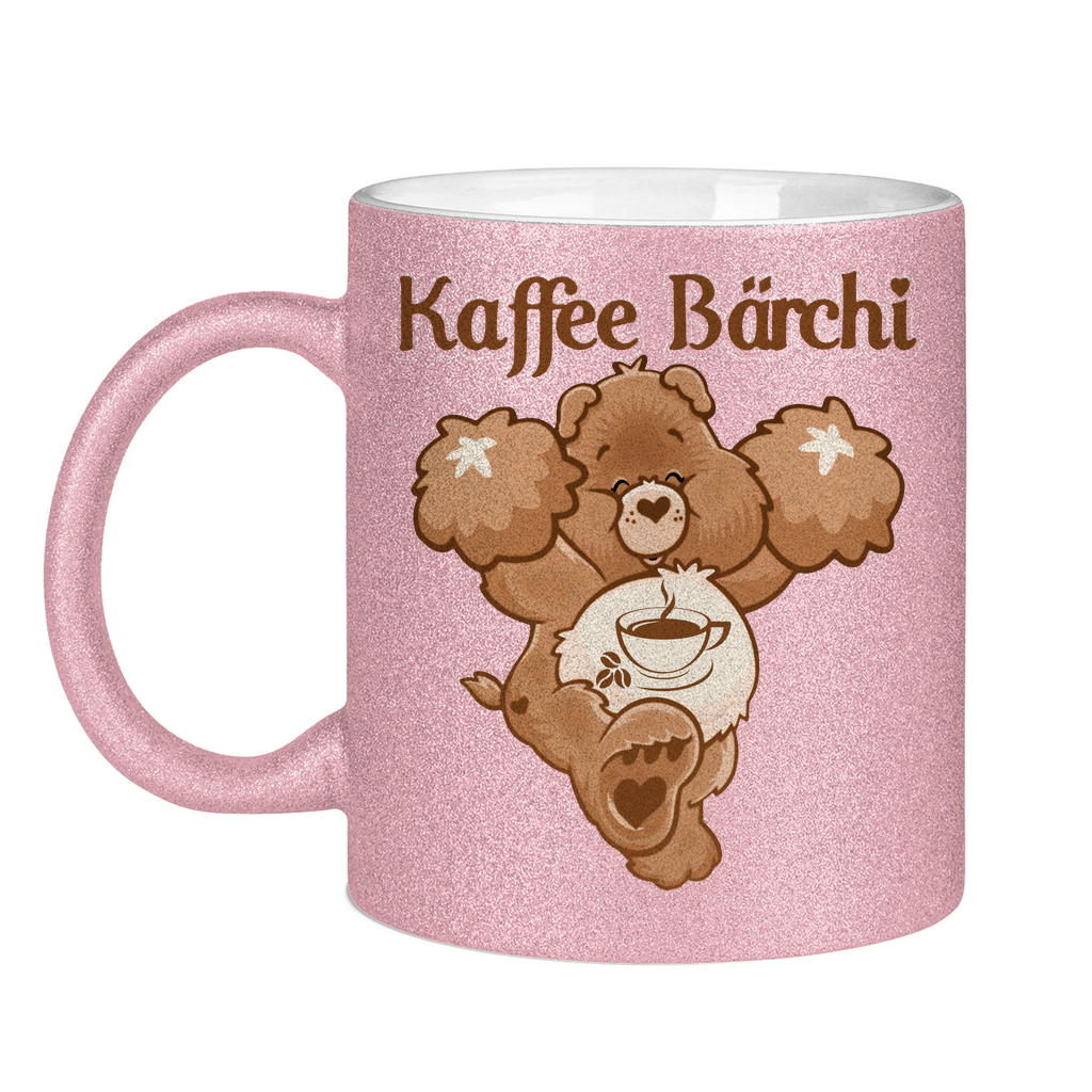 Kaffee Bärchi - Glücksbärchi - Glitzertasse