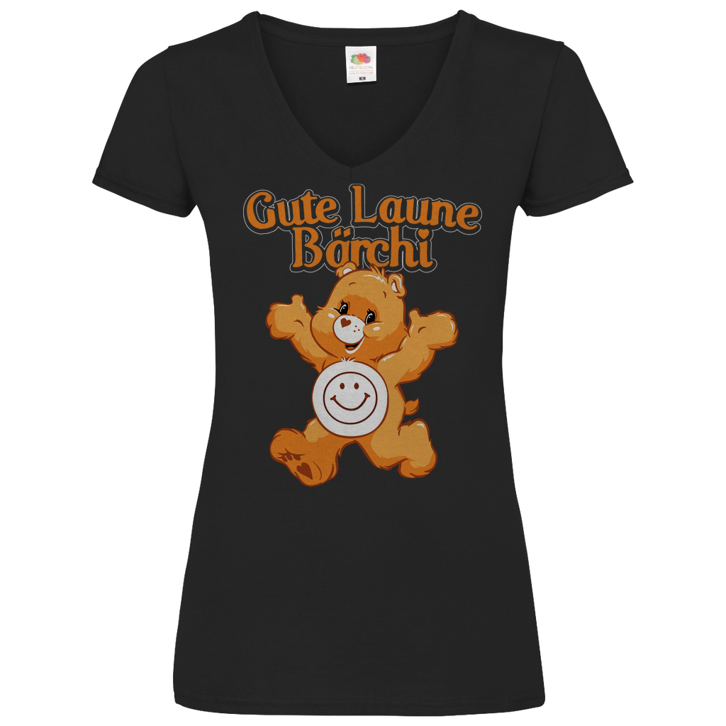 Gute Laune Bärchi - Glücksbärchi - V-Neck Damenshirt