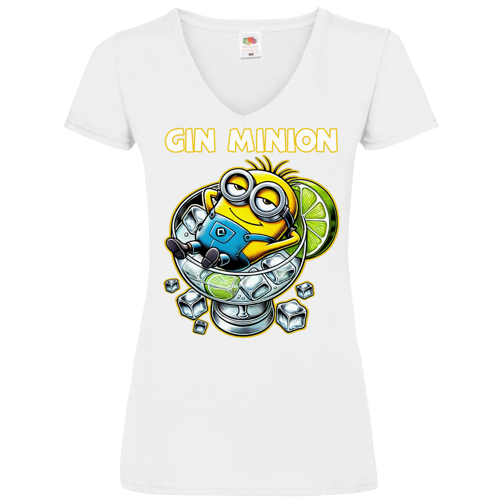 Gin Minion - V-Neck Damenshirt