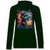 We´re All Mad Here Grinsekatze - Damen Hoodie Forest Green