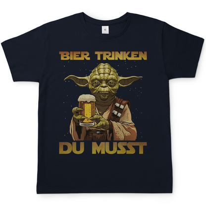 Bier trinken du musst - Yoda Star Wars - Herren Shirt