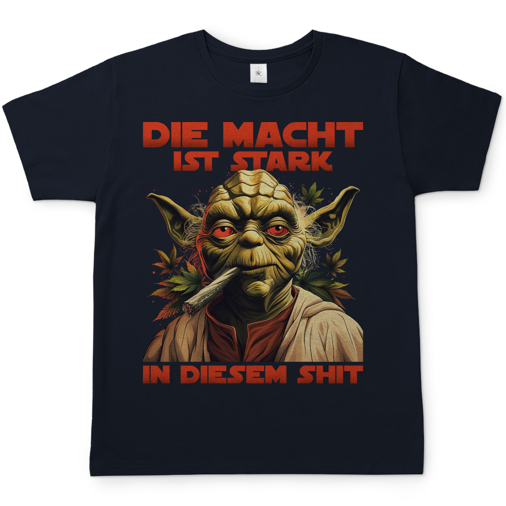 Die Macht ist stark in diesem Shit - Yoda Star Wars - Herren Shirt Navy