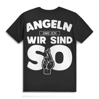 Angeln und ich wir sind so Funshirt – Lustiges Angler Spruch T-Shirt für Männer