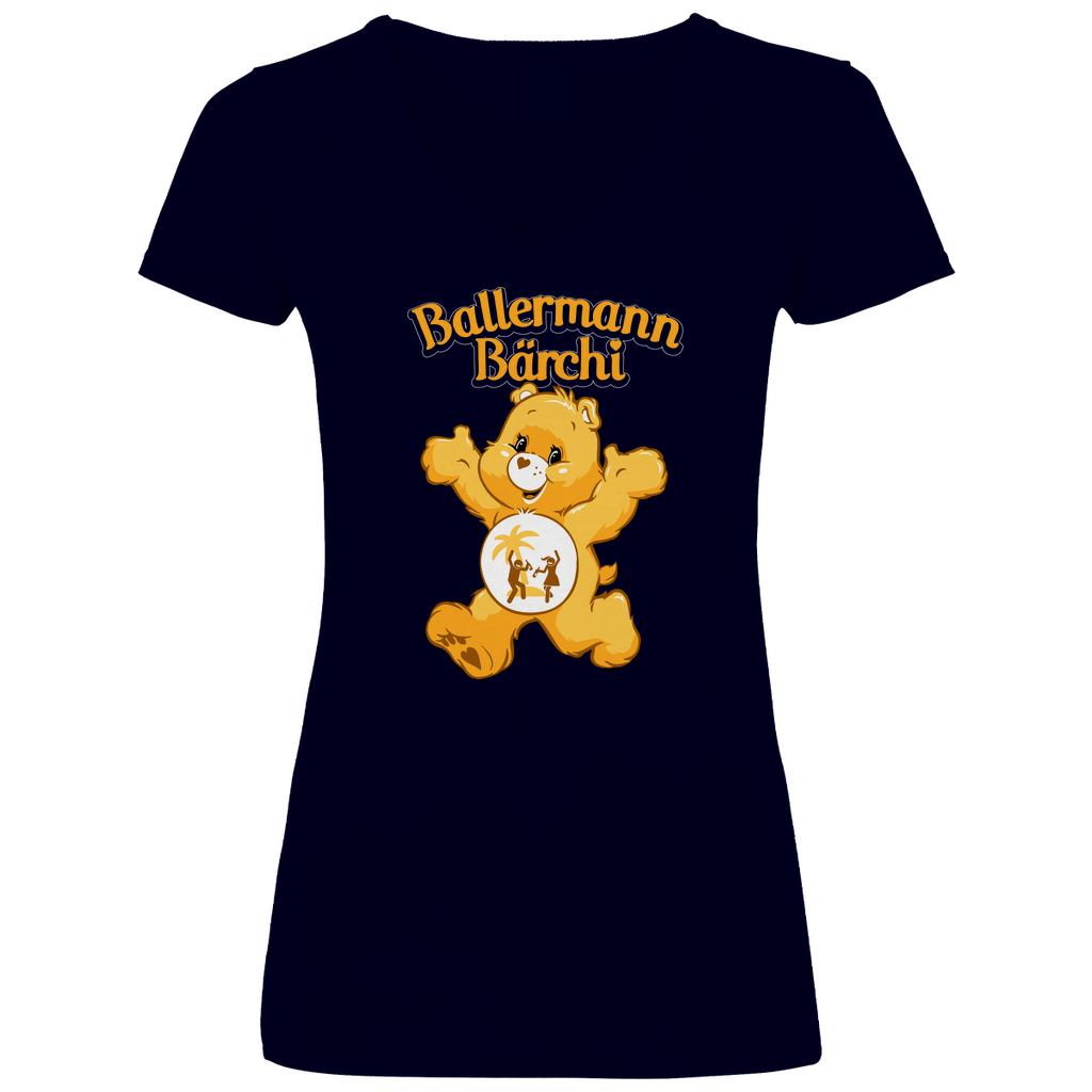 Ballermann Bärchi - Glücksbärchi - V-Neck Damenshirt Deep Navy