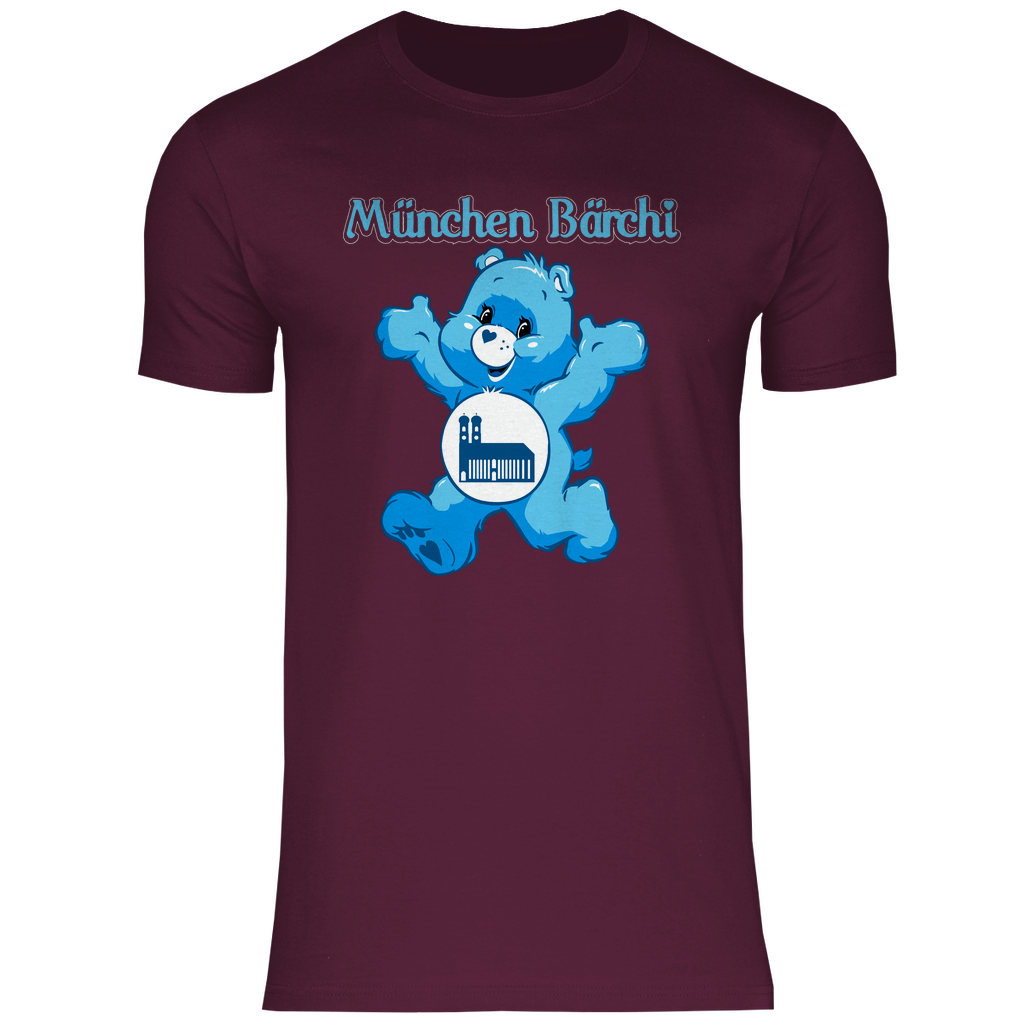 München Bärchi - Glücksbärchi - Herren Shirt Burgundy