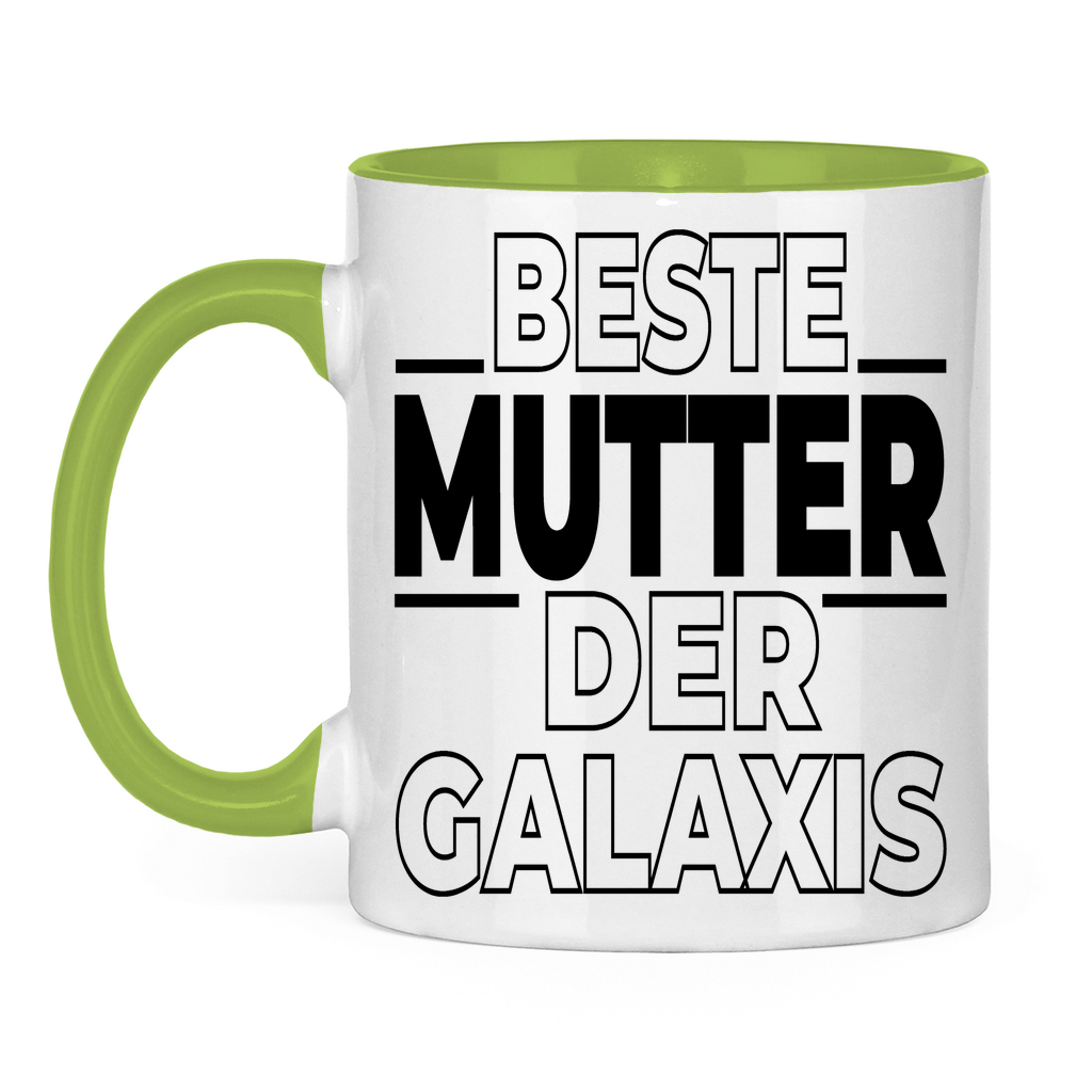 Beste Mutter der Galaxis - Tasse zweifarbig Light Green