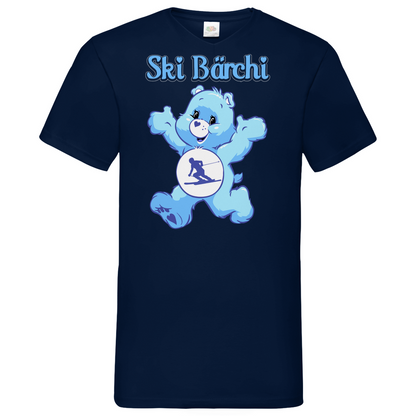 Ski Bärchi - Glücksbärchi - Herren V-Neck Shirt Navy
