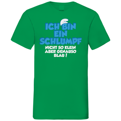 Ich bin ein Schlumpf nicht so klein aber genauso blau - Herren V-Neck Shirt Kelly Green