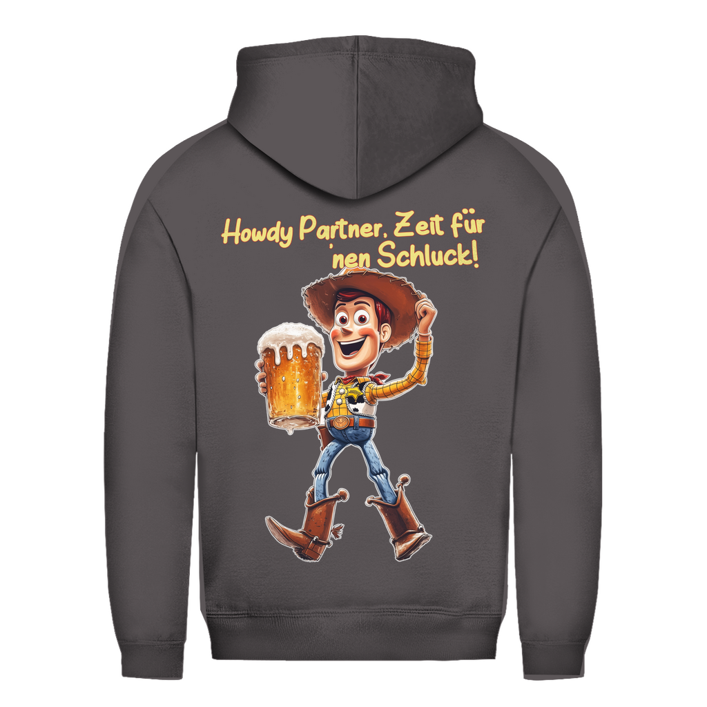 Howdy Partner Zeit für nen Schluck - Woody Toy Story - Damen Hoodie Charcoal (Heather)