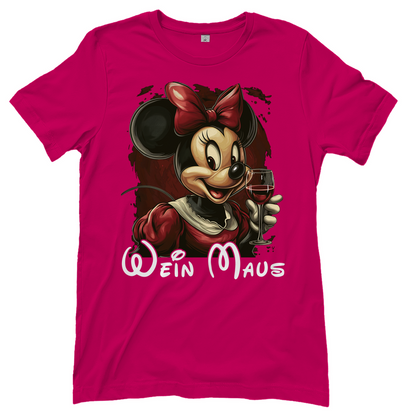 Wein Maus Retro - Damenshirt