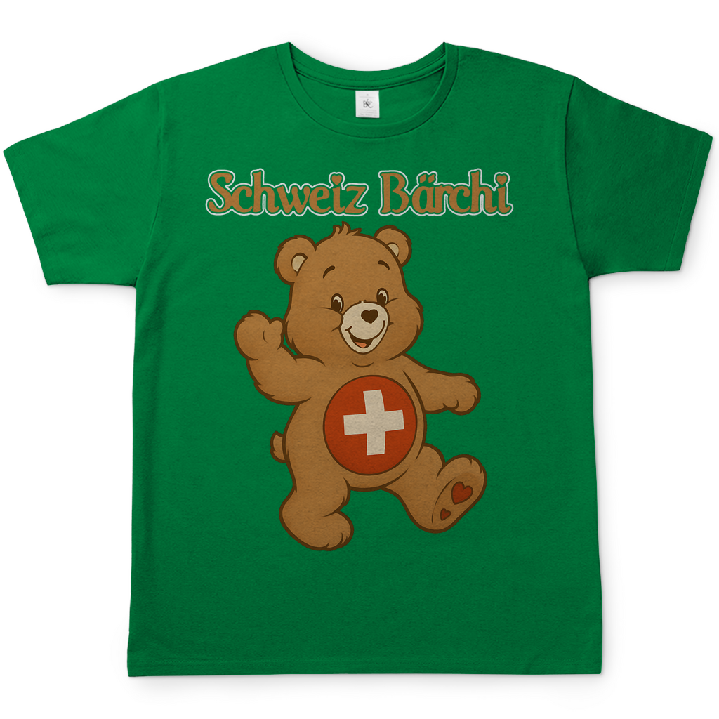 Schweiz Bärchi - Glücksbärchi - Herren T-Shirt Kelly Green