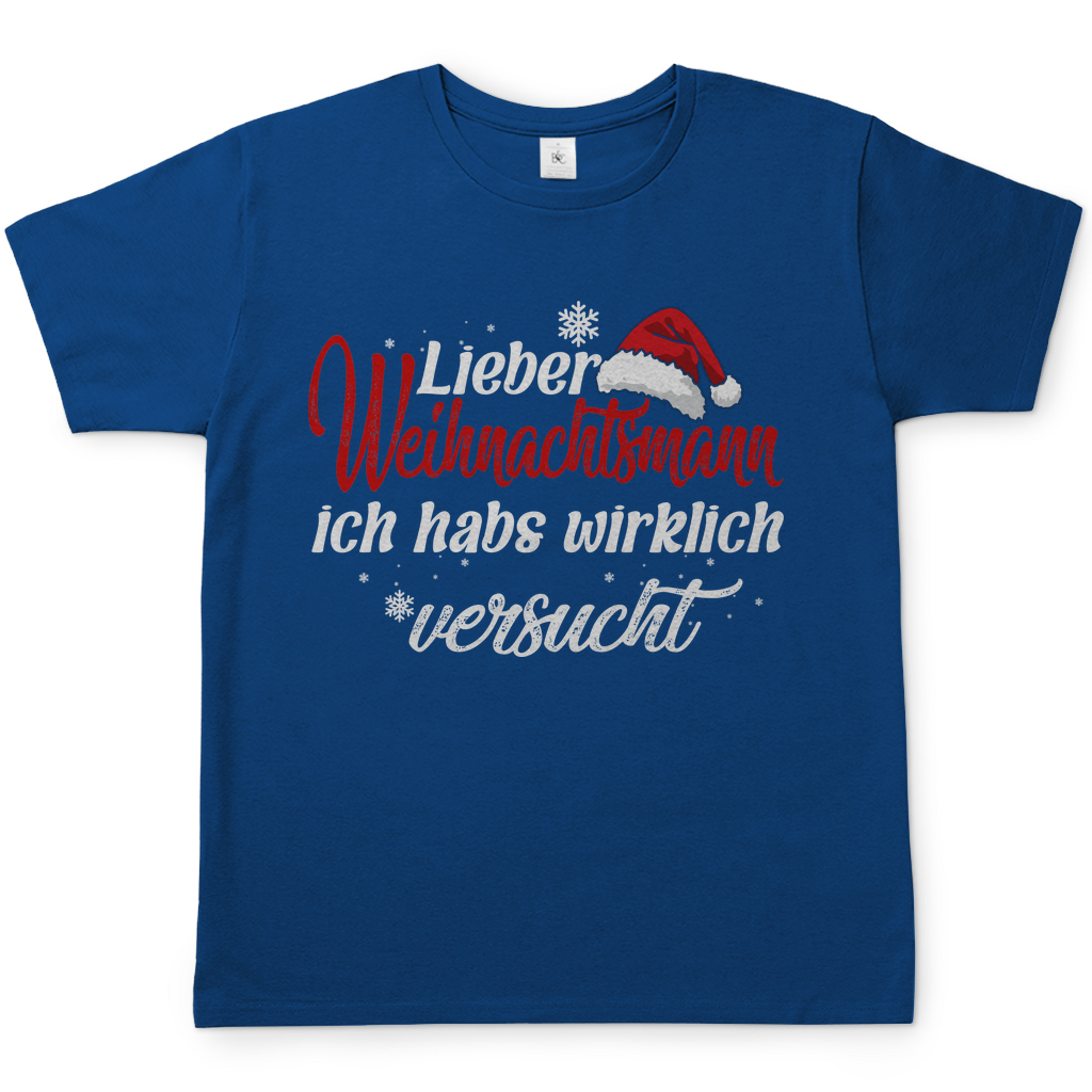 Lieber Weihnachtsmann Partnerlook - ich habs wirklich versucht - Herren Shirt Royal Blue