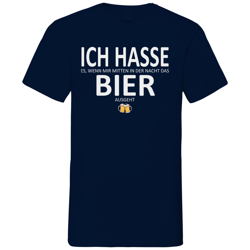 Hasse es wenn mir Bier ausgeht - Herren V-Neck Shirt